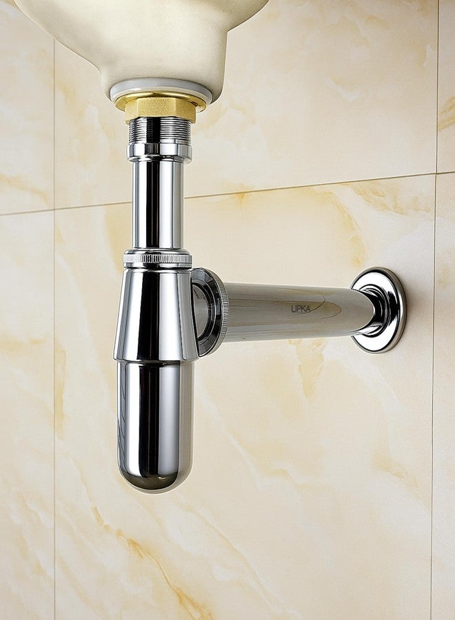 LIPKA 12 Inch Stainless Steel Bottle Trap Pipe for Waste Pipe/Outlet Pipe for Bathroom Basin Kitchen Sink Wash Basin - Anti-Clogging, Corrosion-Resistant, Adjustable Drain Plumbing Fitting - Image 4